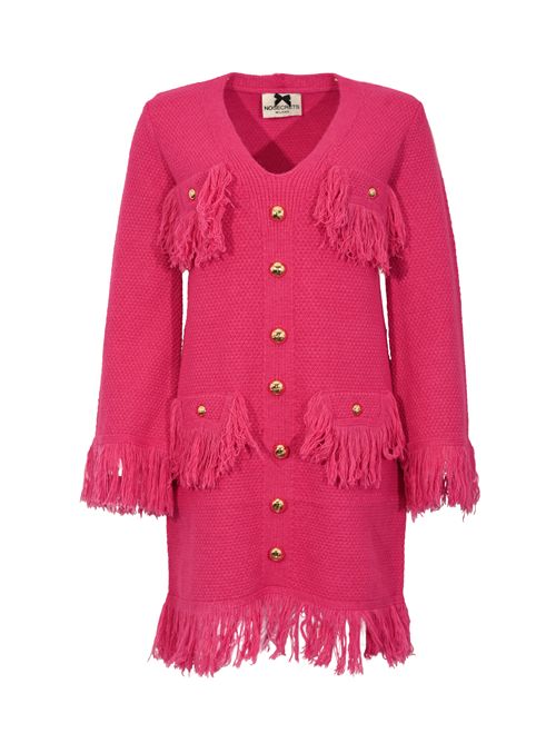 Abito in maglia crochet con frange NO SECRETS | 253NS130FUXIA